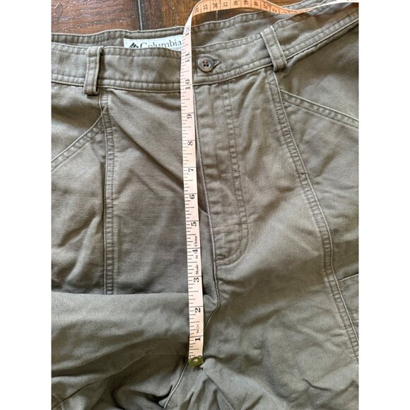 Columbia Cargo Canvas Shorts Brown Pockets Hiking Womens 12 5" inseam Gorpcore - Picture 5 of 9
